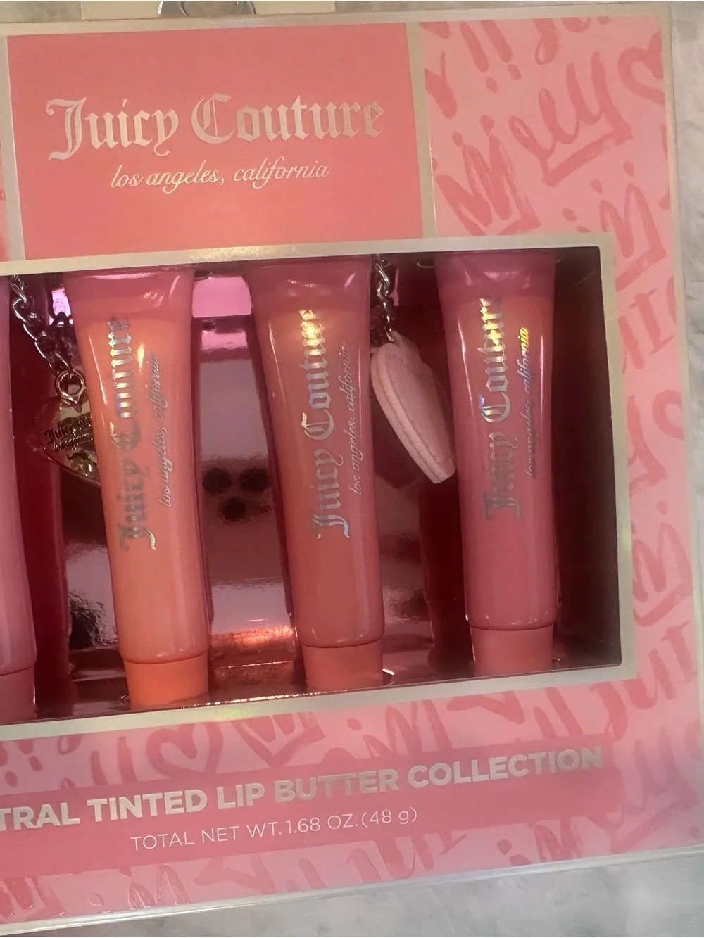 Juicy Couture Pink 3-Piece Lip Set – Gloss, Tint & Balm Trio
